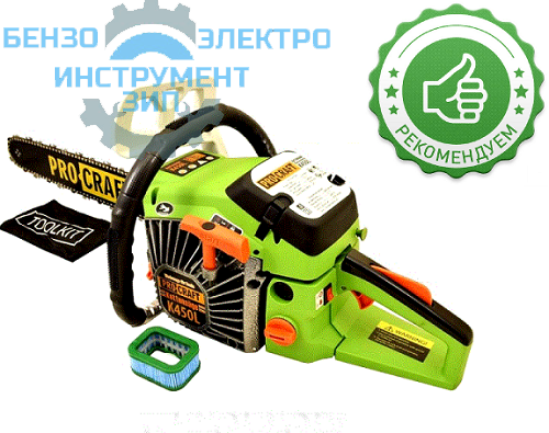 Пила бензиновая Procraft K450 L  магазин Бензо-электро-инструмент-зип