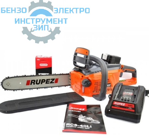 Пила цепная аккумуляторная RUPEZ  RCS-40Li (бесщеточная) магазин Бензо-электро-инструмент-зип