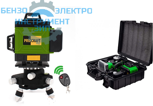 Лазерный уровень LE-4G Green Line  Procraft магазин Бензо-электро-инструмент-зип