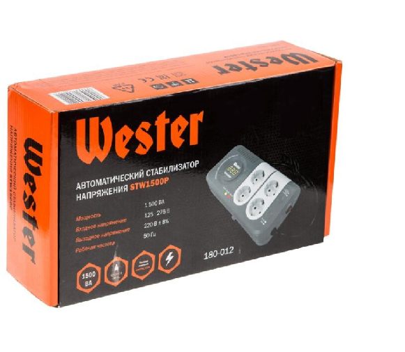 Стабилизатор напряжения WESTER STW1500P магазин Бензо-электро-инструмент-зип